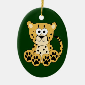 Adorno De Cerámica Cheetah Ornament