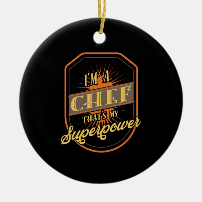 Adorno De Cerámica Chef Cook Gift (Frente)