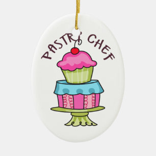 Adorno De Cerámica Chef de repostería