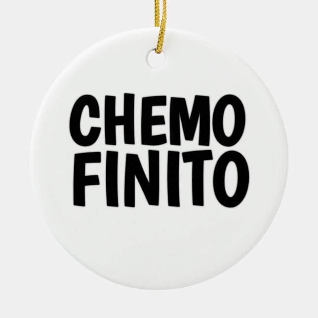 Adorno De Cerámica Chemo finito, fin de quimioterapia (Frente)