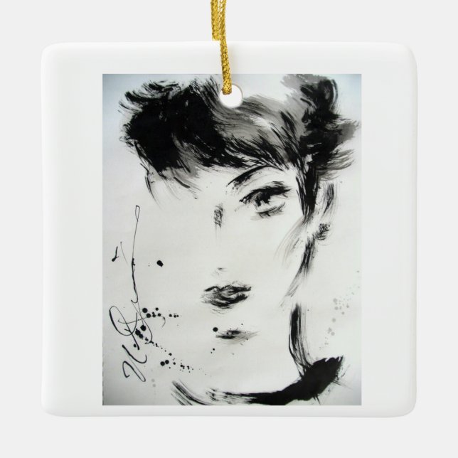 Adorno De Cerámica Cherie (Anverso)