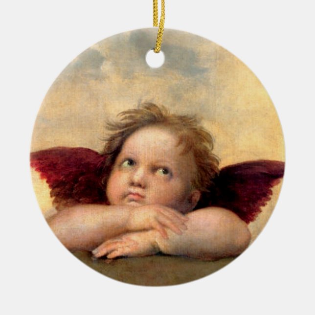 Adorno De Cerámica Cherub (Frente)