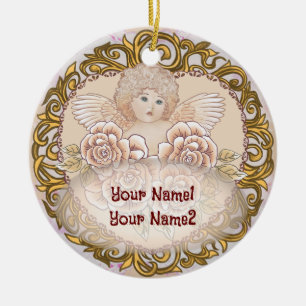 Adorno De Cerámica Cherub Angel Heart