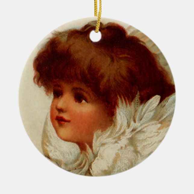 Adorno De Cerámica Cherub Angel Ornament (Frente)