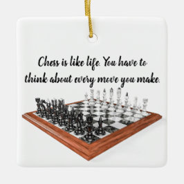 Adorno De Cerámica Chess is Like Life