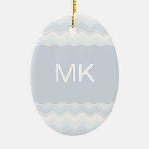 Adorno De Cerámica Chevron acuático de Ocean Shades