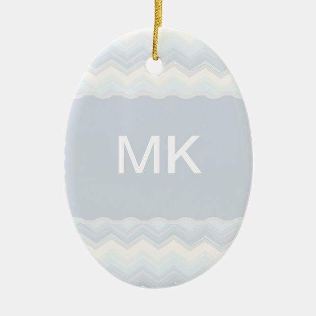 Adorno De Cerámica Chevron acuático de Ocean Shades (Frente)