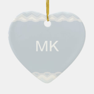 Adorno De Cerámica Chevron acuático de Ocean Shades