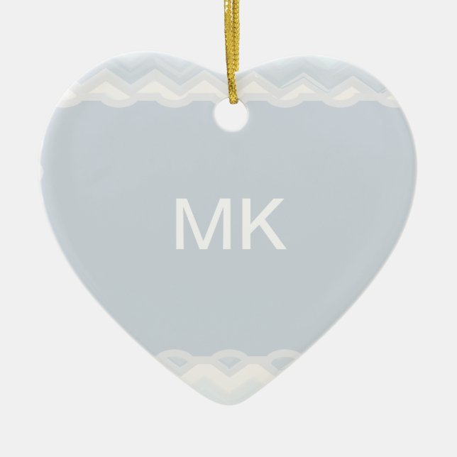 Adorno De Cerámica Chevron acuático de Ocean Shades (Frente)