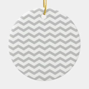 Adorno De Cerámica Chevron gris