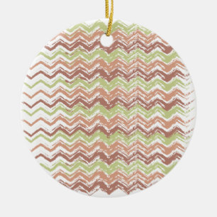 Adorno De Cerámica Chevron ZigZag con escrúpulos picantes