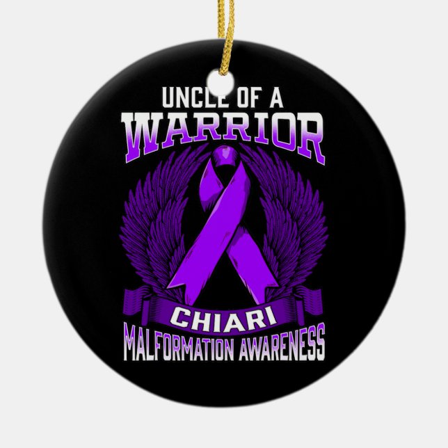 Adorno De Cerámica Chiari Malformation Awareness Uncle Support (Frente)