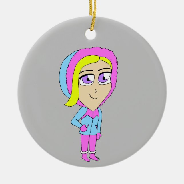 Adorno De Cerámica chibi (Frente)