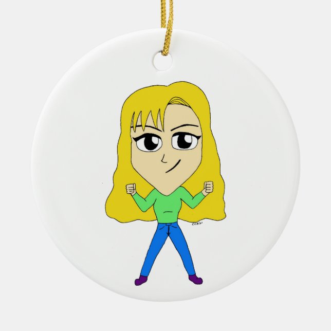 Adorno De Cerámica chibi (Frente)