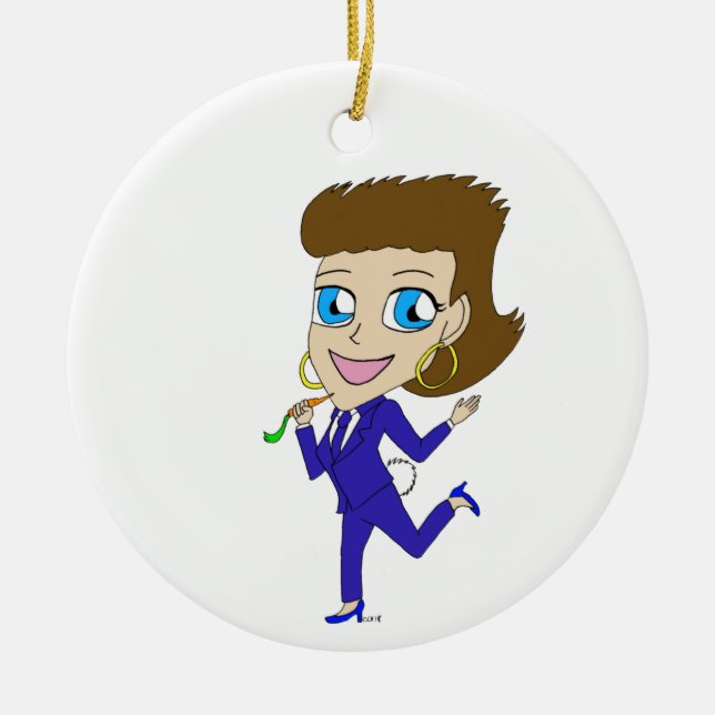 Adorno De Cerámica chibi bunny tail (Frente)