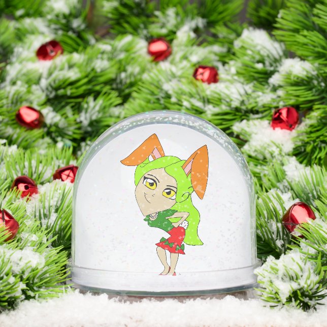 adorno de cerámica chibi bunnygirl (Navidad)