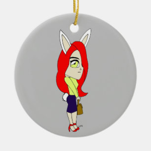 Adorno De Cerámica chibi bunnygirl