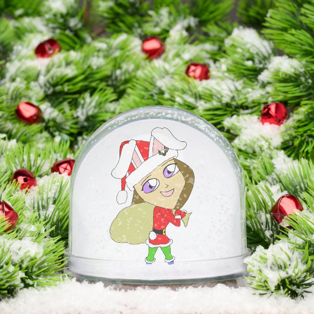 adorno de cerámica chibi bunnygirl (Navidad)