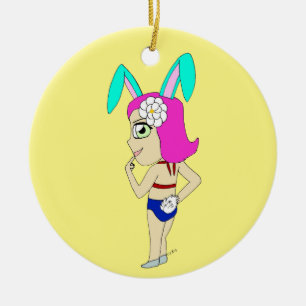 Adorno De Cerámica chibi bunnygirl