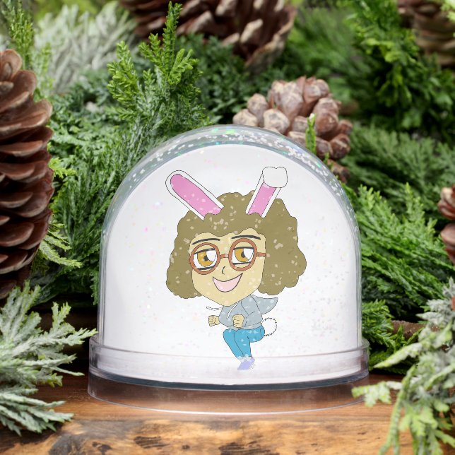 adorno de cerámica chibi bunnygirl (Invierno)