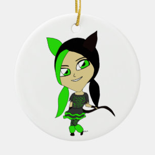 Adorno De Cerámica chibi catgirl