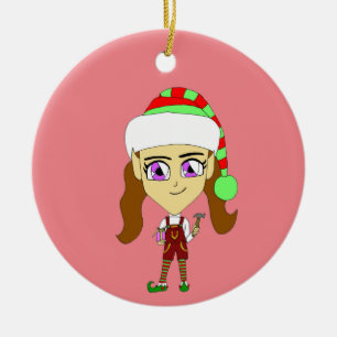 Adorno De Cerámica chibi elf