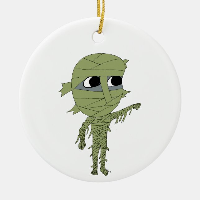 Adorno De Cerámica chibi mummy (Frente)