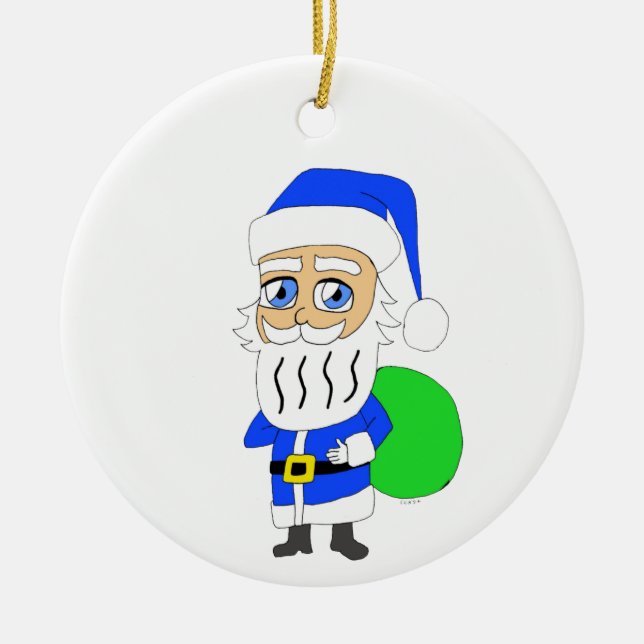 Adorno De Cerámica chibi Santa Claus (Frente)