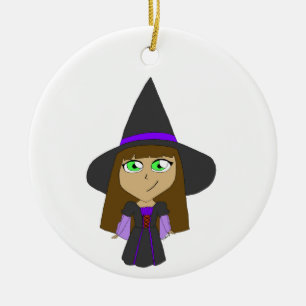 Adorno De Cerámica chibi witch