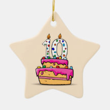 Chica 10 cumpleaños, 10 con pastel de rosa dulce