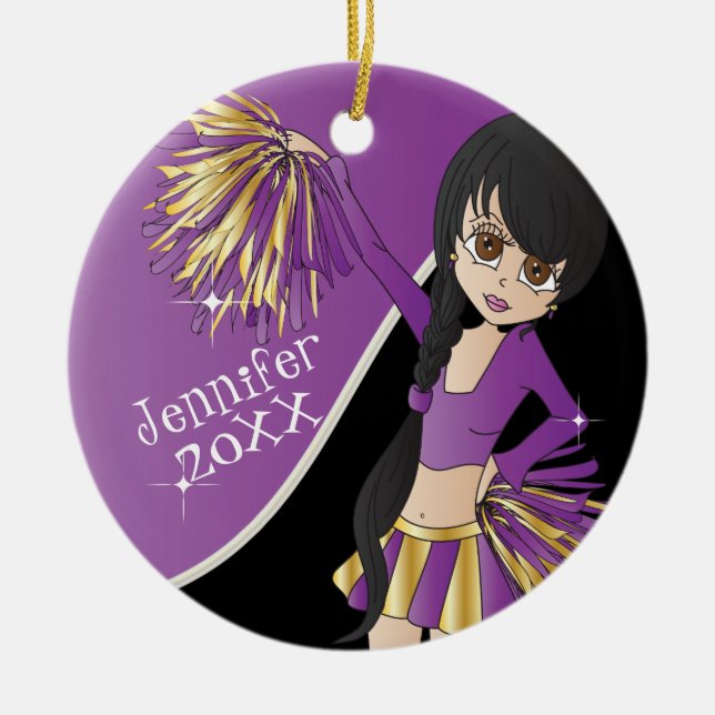 Adorno De Cerámica Chica animadora 📣 💖 Morple (Frente)