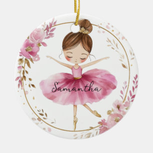 Adorno De Cerámica Chica Ballerina personalizada
