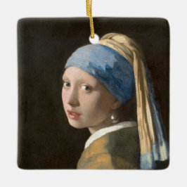 Adorno De Cerámica Chica con arte Pearl Earring-Johannes Vermeer