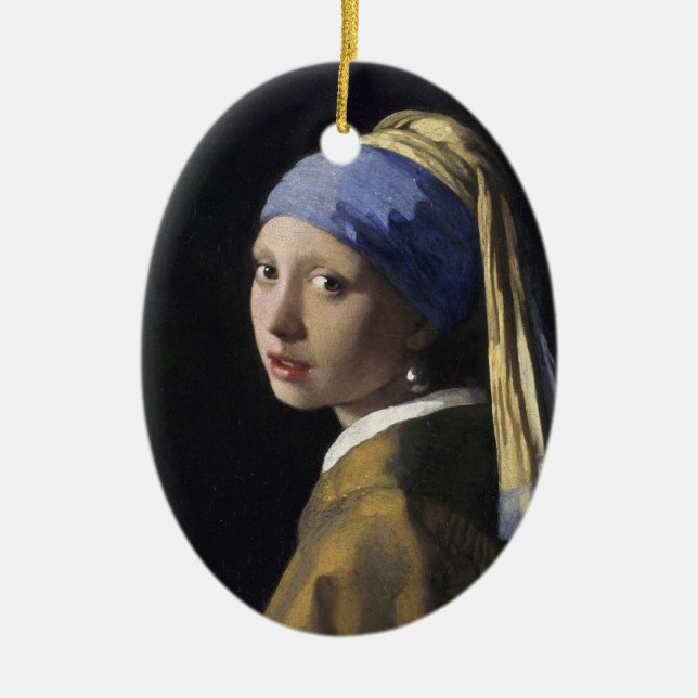 Adorno De Cerámica Chica con un pendiente de la perla (Frente)