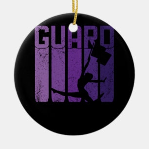 Adorno De Cerámica Chica de Bandera de Banda de Marcas de la Guardia