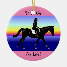 Adorno De Cerámica ¡Chica De Caballos Por Vida!
