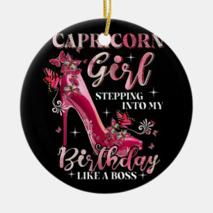 Adorno De Cerámica Chica de Capricornio entrando en mi cumpleaños com