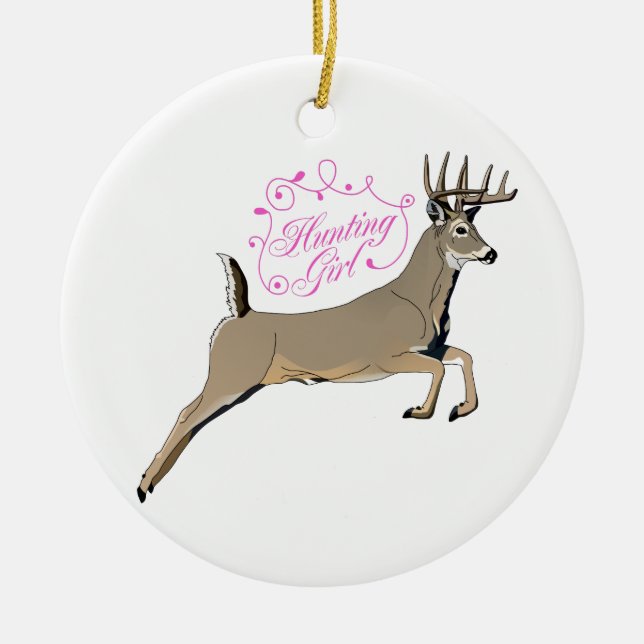 Adorno De Cerámica Chica de caza (Frente)