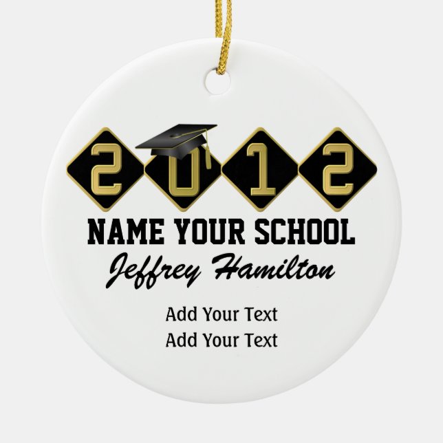 Adorno De Cerámica Chica de Graduación - Ver Atrás - SRF (Frente)