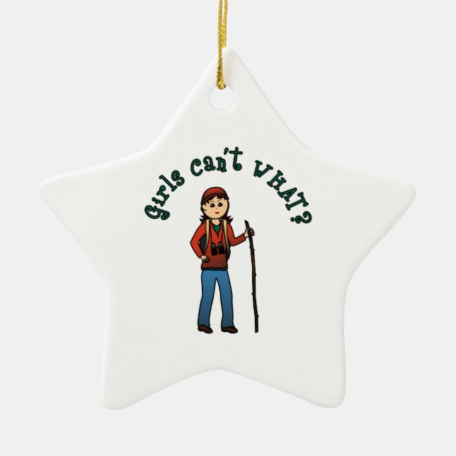 Adorno De Cerámica Chica de Hiker (Frente)