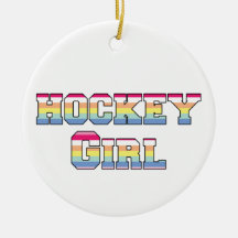 Chica de hockey Pastel Stripes