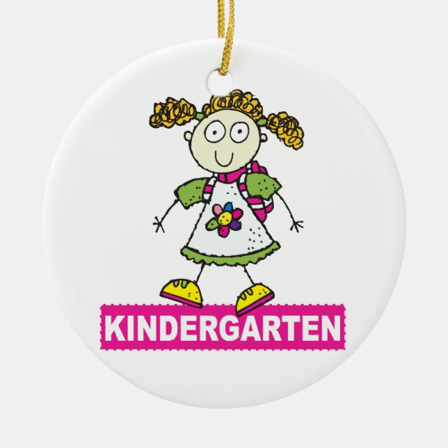 Adorno De Cerámica Chica de jardines de infancia (Frente)