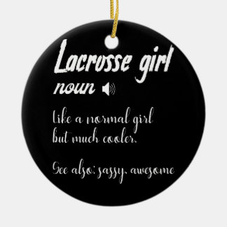 Adorno De Cerámica Chica De Lacrosse Para Mujeres Para Lax