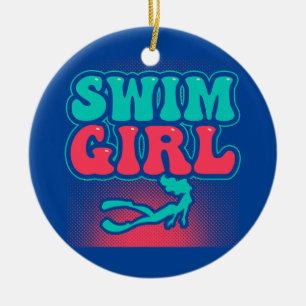 Adorno De Cerámica Chica de natación