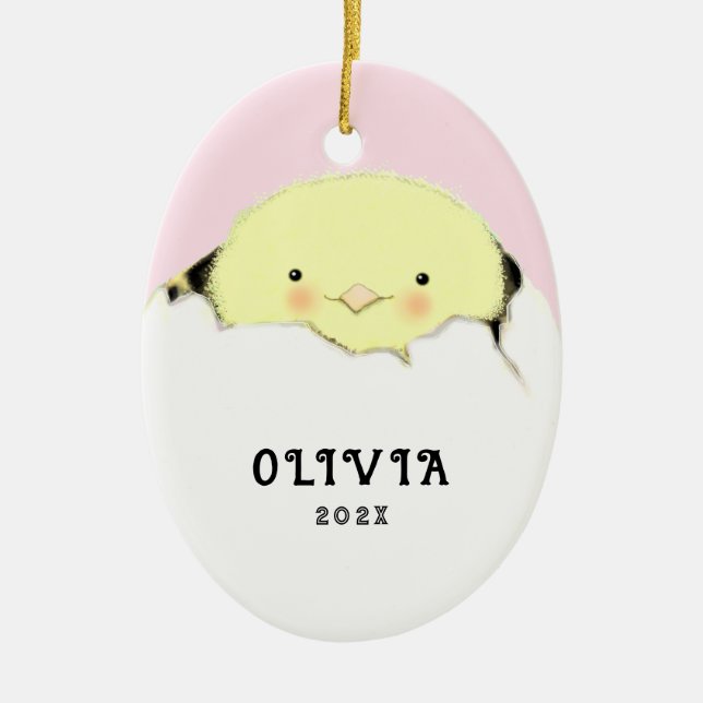 Adorno De Cerámica Chica de recién nacido (Frente)