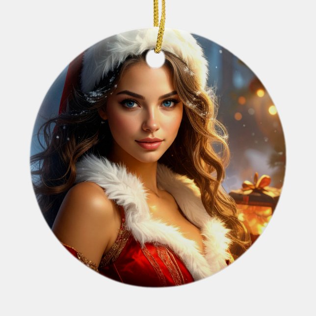 Adorno De Cerámica Chica de Santa Sede en Revery Navidades (Frente)