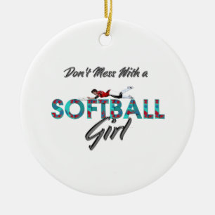 Adorno De Cerámica Chica de Softbol superior