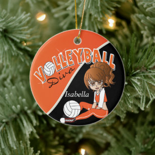 Adorno De Cerámica Chica de voleibol 🏐 jugador diva