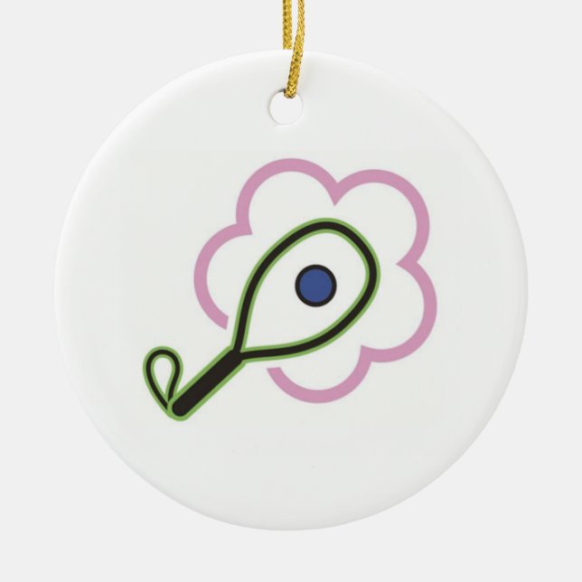 Adorno De Cerámica Chica del Racquetball (Frente)