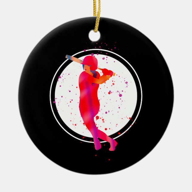 Adorno De Cerámica Chica en Bat (Frente)